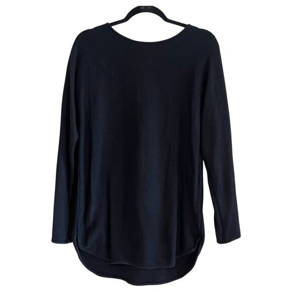Michael Kors MK Gold Back Zipper Knit Tunic Sweater Black Size Small - Picture 1 of 7